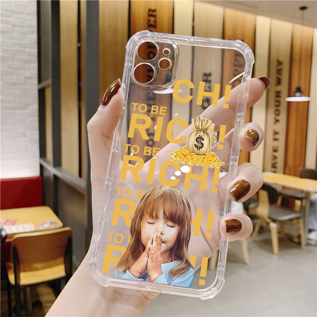 Ốp lưng iphone đôi Cầu Nguyện Giàu Sang dẻo trong case 14plus 14 pro max 13 12 promax 11 mini 6 6s 7 8 plus x xr xs Se
