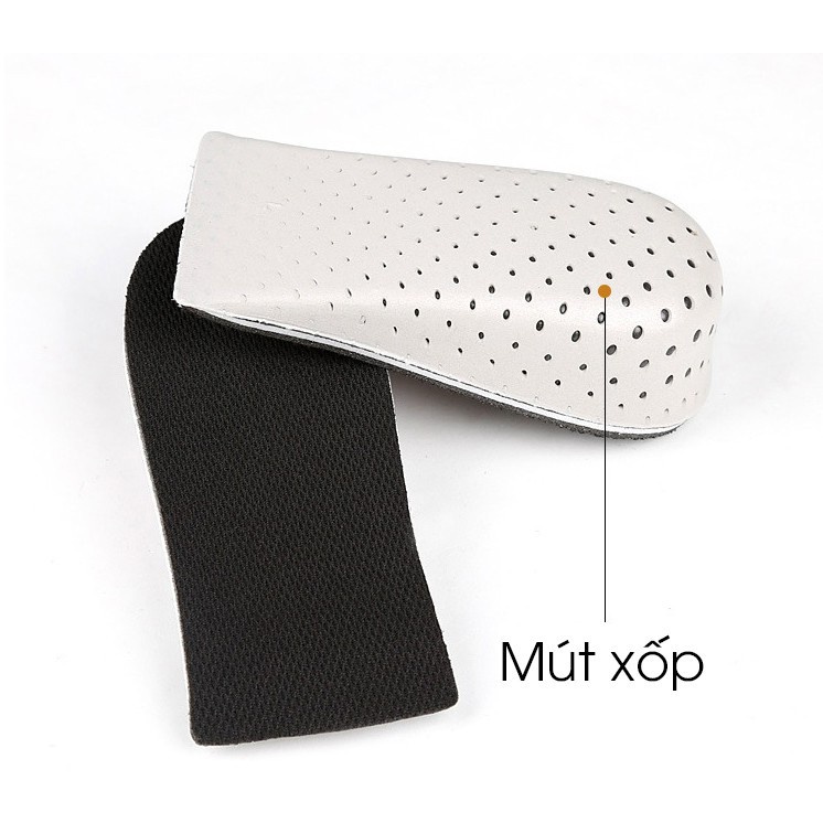Miếng Lót Gót Độn Đế Giày Tăng Chiều Cao 4D EVA 3cm, 4cm