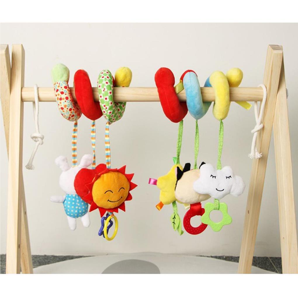 Đồ Chơi Lục Lạc Nhồi Bông Kiểu Hoạt Hình Đơn Giản Đáng Yêu Treo Nôi Em Bé