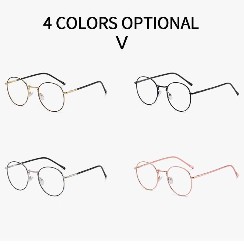Kính Mát Gọng Kim Loại Chống Bức Xạ Màu Sắc Tươi Sáng Phong Cách Retro Cho Nam Và Nữ