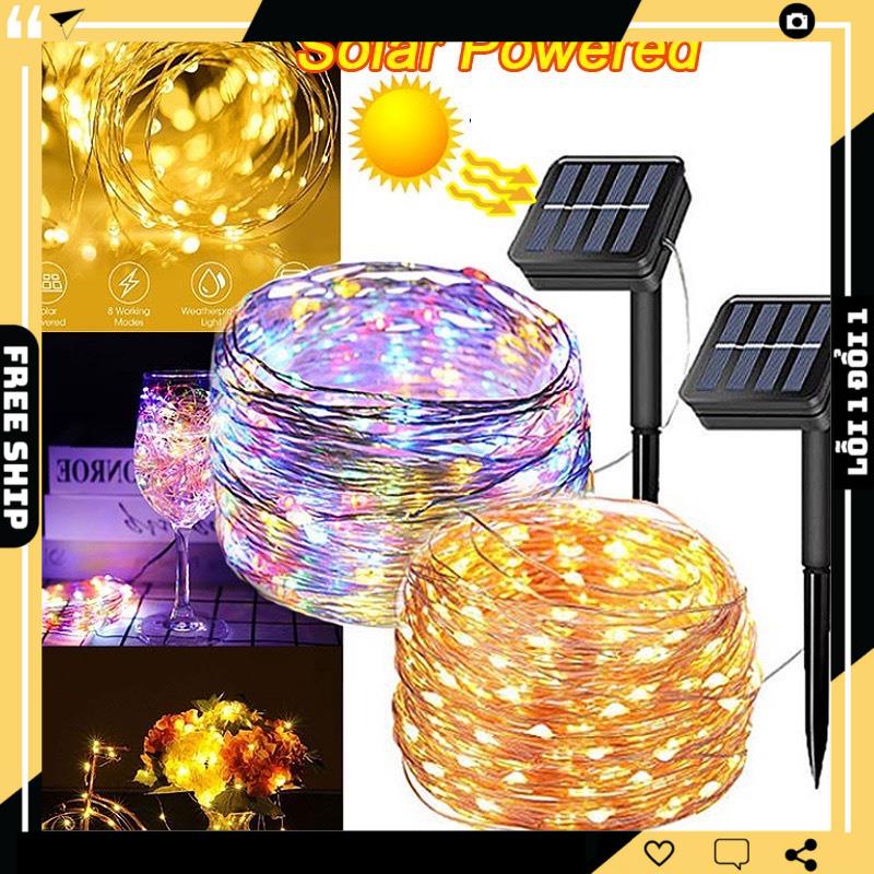 Đèn led đom đóm trang trí năng lượng mặt trời sân vườn, trang trí ban công ngoài trời bobiti