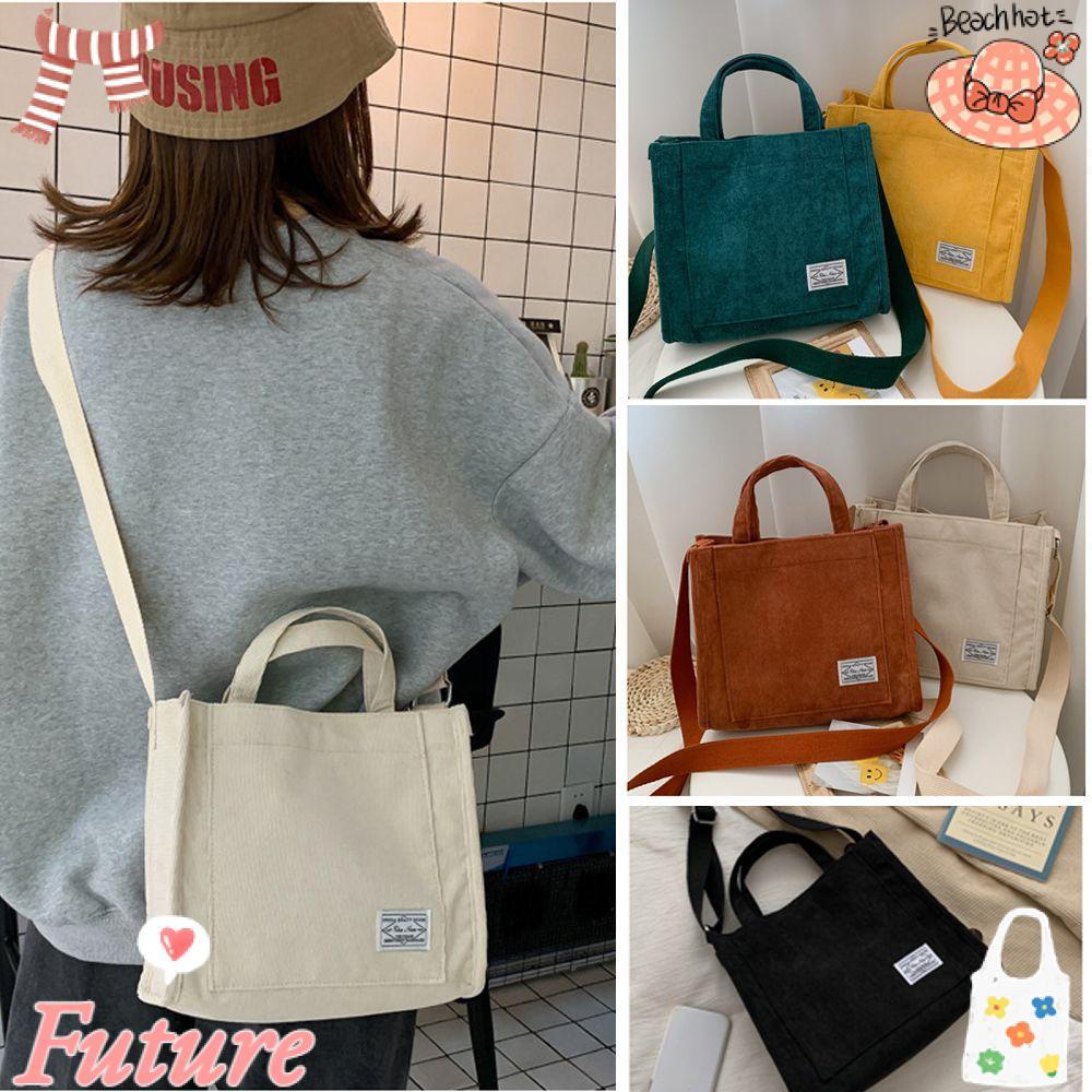 Túi Đeo Chéo Một Bên Vai Vải Nhung Tương Lai