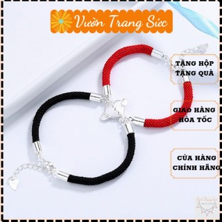 Vòng tay cặp đôi nam nữ bạc S925 - Tình yêu này chúng mình cùng vun đắp