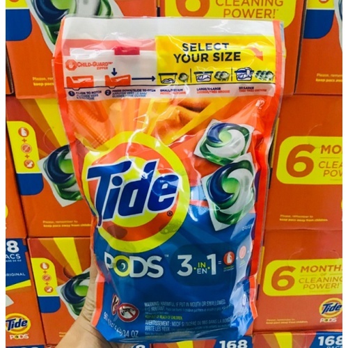 Thùng Viên Giặt Tide PODS Ultra Oxi Liquid Detergent 104 viên (Thùng)