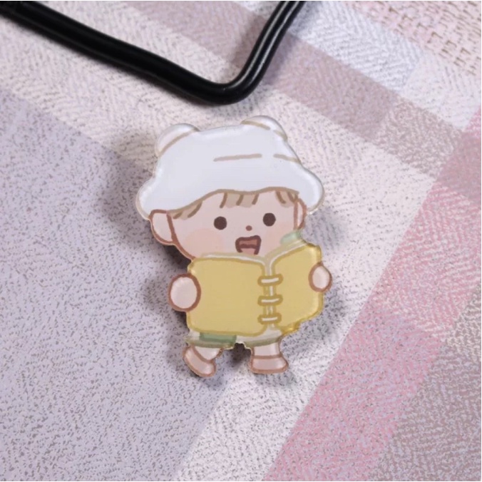 Sticker, ghim cài, phụ kiên balo siêu đáng yêu