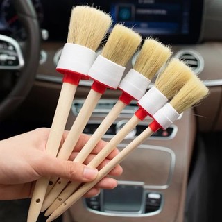 Bộ cọ 5 cây rửa xe , combo 5 cây cọ lông heo rửa xe