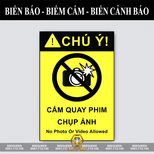 Biển Báo - Biển Cảnh Báo Cấm Quay Phim Chụp Ảnh