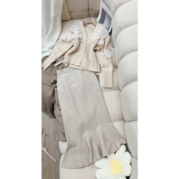 SET LEN CARDIGAN BÈO ĐUÔI CÁ - LEN 30