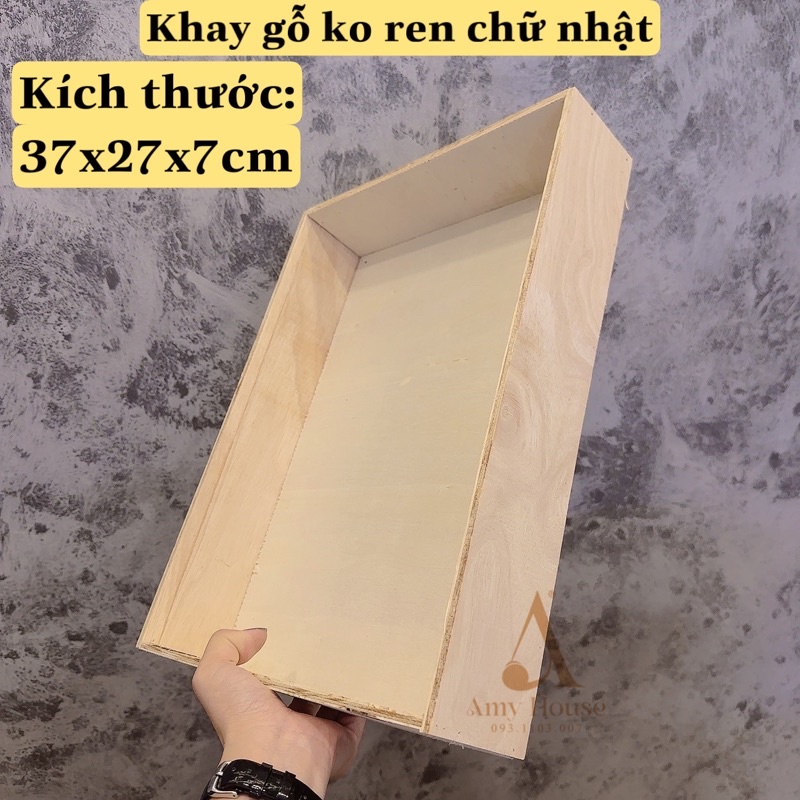 Khay Gỗ Chữ Nhật - HÀNG ĐẸP đựng quà tết, trái cây