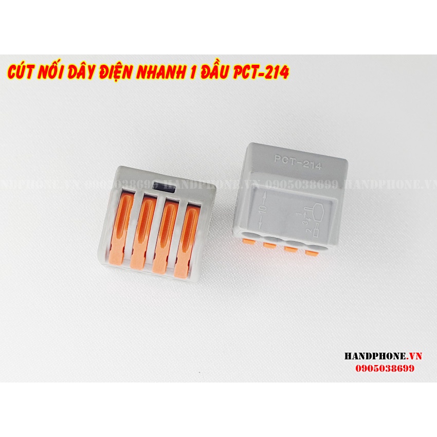 Cút Nối Gộp Chia Dây Điện Nhanh 1 đầu PCT / KV774 / JM, Cos Nối Dây Điện, Đầu Nối Dây Điện PCT-212, 213, 214, 215