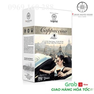 Cà Phê Legend Cappuccino Trung Nguyên  Hương Hazenut (hộp 12 gói x 18g/gói) .