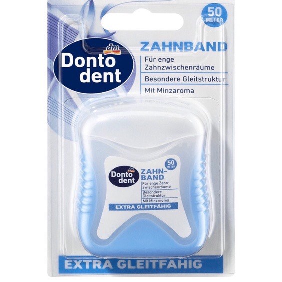 Chỉ nha khoa Dontodent bản dẹt, 50 m - sensitve / có bạc hà