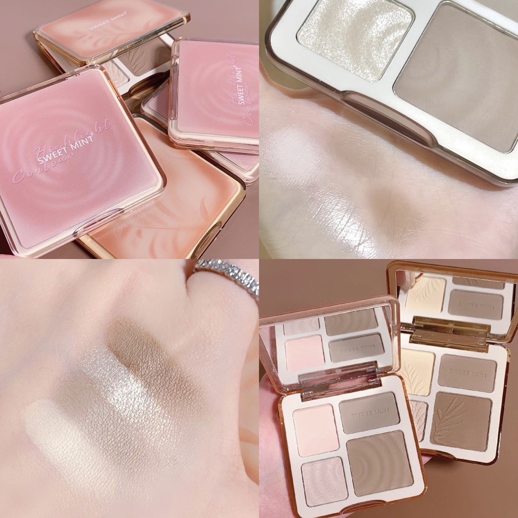 SWEET MINT Bảng phấn tạo khối 4 màu Shimmer Highlighter | BigBuy360 - bigbuy360.vn