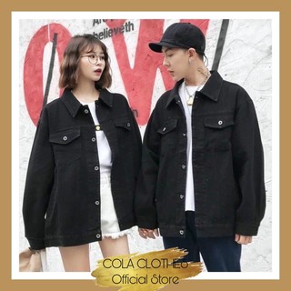 [Hà Nội] Jacket Jeans Basic Unisex - Áo Khoác Nam - Áo Khoác Nữ - Màu Đen