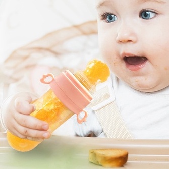 [Siêu rẻ] Bình ăn dặm đa năng, bình thìa kèm bình tập nhai 2 trong 1