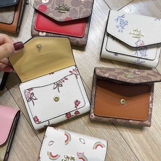 Ví ngắn Coach nắp gập full box