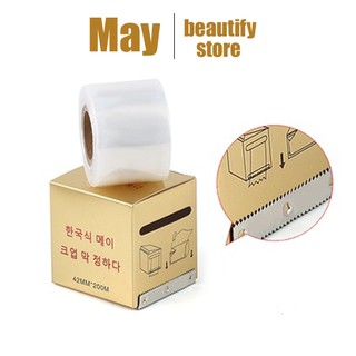 Cuộn nilon ủ tê môi mày mí phun xăm thẩm mỹ, keo ủ tê loại có lưỡi cắt trắng mỏng và loại 6cm vàng dai