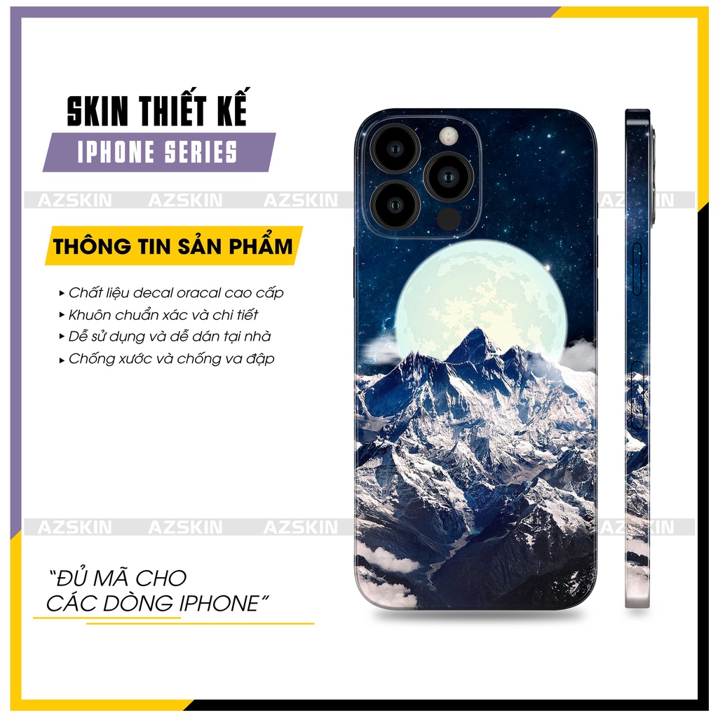 Miếng Dán Skin Hình Galaxy Dành Cho Mọi Dòng IPhone |SK_IPGLX03| Chất Liệu Chính Hãng, Khuôn Cắt CNC Nhật Bản, Dễ Dán