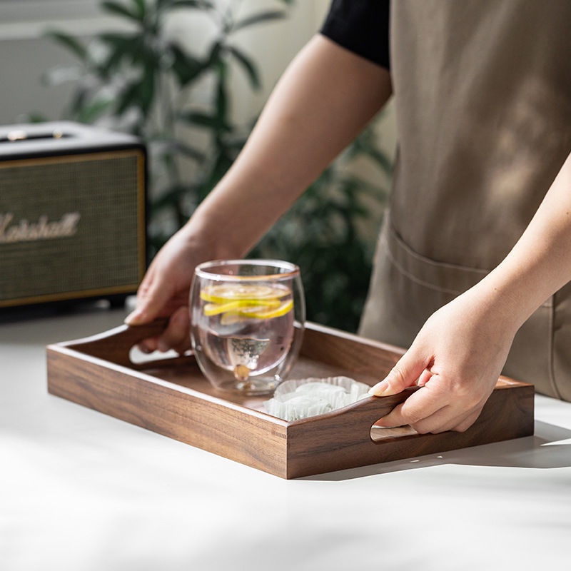 Khay gỗ đa năng đựng bánh đồ ăn trang trí decor hàng xuất khẩu