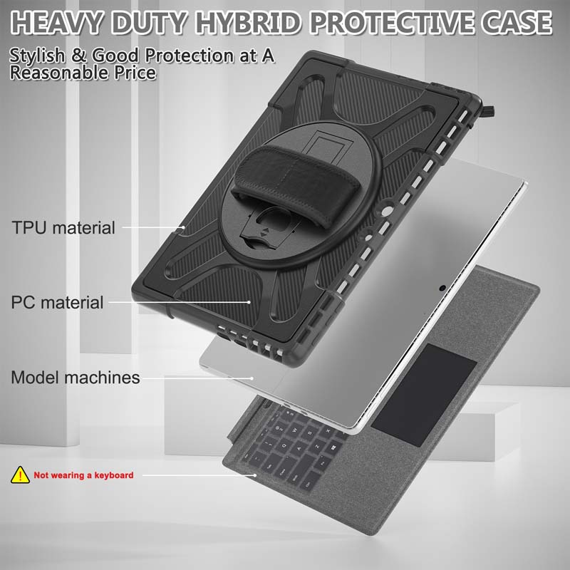Bao Da Máy Tính Bảng Chống Sốc Dễ Thương Có Dây Đeo Tay Và Giá Đỡ Cho Microsoft Surface Pro 9 8 SurfacePro9 Pro8 Pro9 13 inch case
