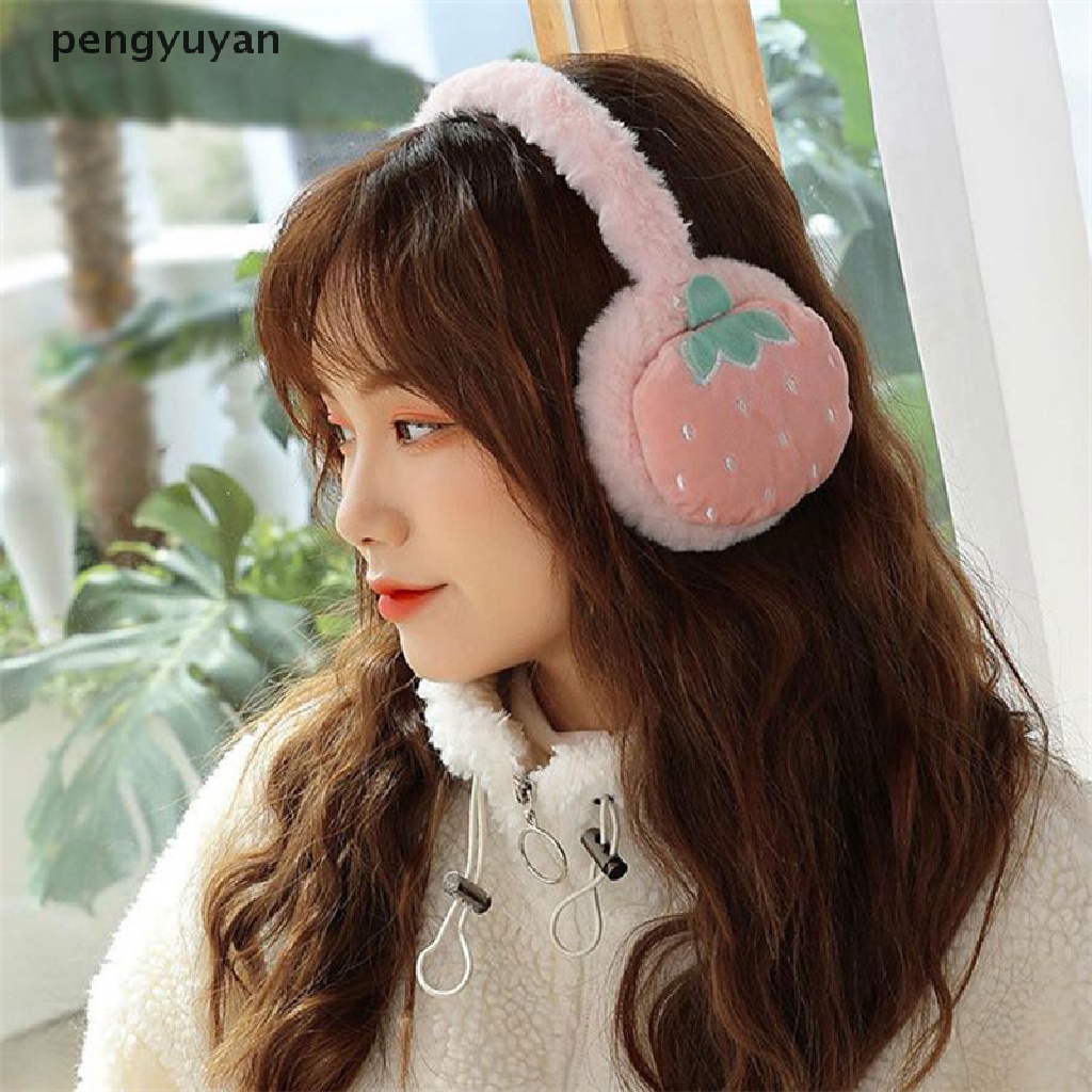 Bịt tai giữ ấm hình trái cây xinh xắn. Chụp tai giữ ấm nhỏ gọn bằng lông nhung mềm mại, ấm áp