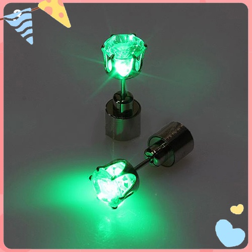 Khuyên Tai Đính Đá Có Đèn LED Độc Đáo