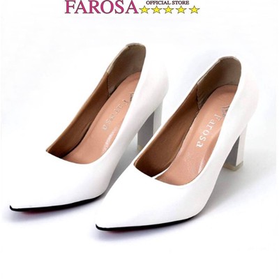 Giày cao gót nữ công sở FAROSA - C19 gót vuông lõi sơn 9cm cực đẹp