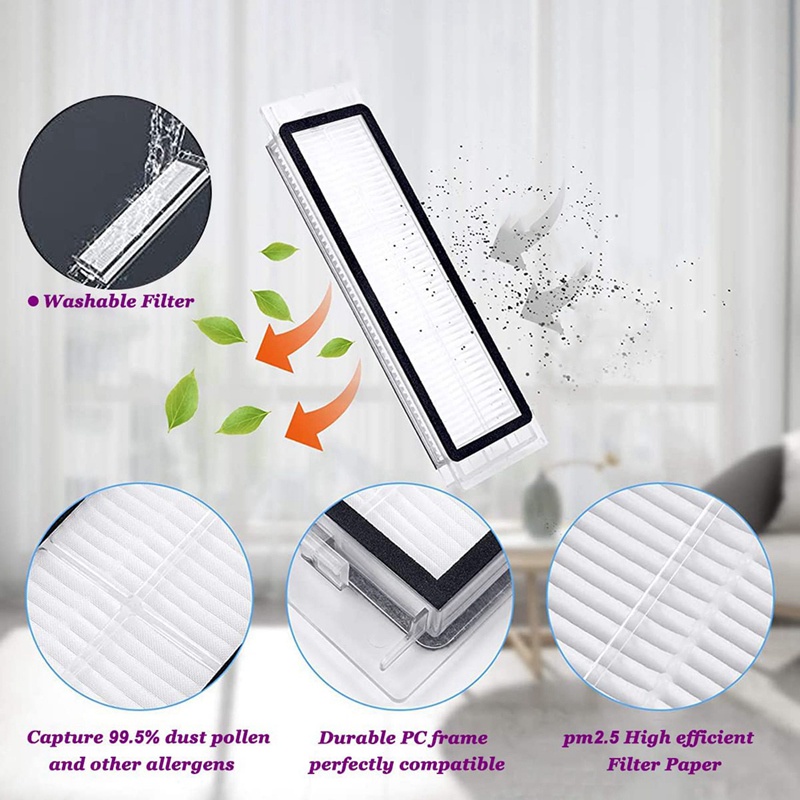 Phụ Kiện Dành Cho Máy Hút Bụi Xiaomi Roborock S5 Max S6 Max S6 Pure S6 MaxV S50 S51 S55 S60 S65 S5 S6