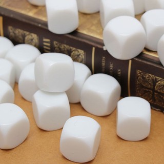 25pcs blank white dice counting cubes 16mm d6 square rpg gaming dice ready stock ly
