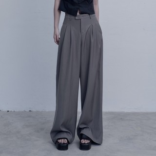 Quần vải ống rộng suông dáng rộng White Smoke PANTS