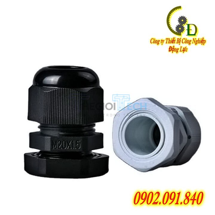 Ốc siết cáp nhựa 1cái, ốc xiết khóa kẹp dữ cố định dây cáp điện chống nước tủ điện PG7 PG9 PG11 PG13.5 PG16 - PG9 trắng