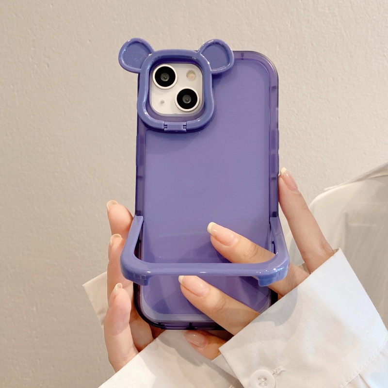 Ốp Điện Thoại Trong Suốt Chống Sốc Họa Tiết Gấu Dễ Thương Cho iPhone 14 13 12 11 Pro Max