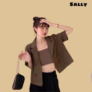 {54:S72}Áo Khoác Blazer Tay Ngắn Thời Trang Thanh Lịch Cho Nữ - Áo Khoác Vest Nữ Blazer Croptop 3 Màu
