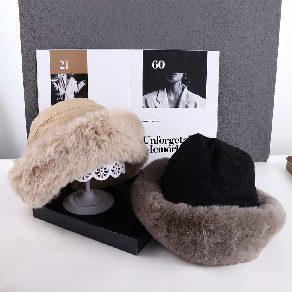 Nón Tai Bèo Phủ Lông Dày Dặn Giữ Ấm Thời Trang Mùa Đông Cho Nữ