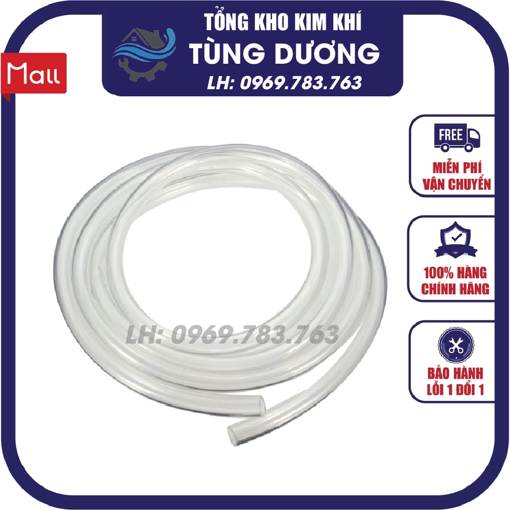 Ống nước tio nhựa dẻo trong suốt phi 6mm, 8mm, 10mm cao cấp, ống cân nước, xục oxi hồ cá