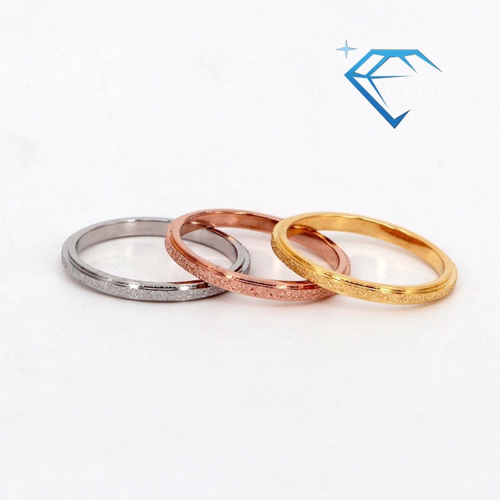 Nhẫn nữ Doris Titan 3 màu phun cát Gold / Silver / Rose Gold J4-310