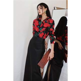 Áo Sơ Mi In Hoa Hồng Đỏ Eclipse Clothing