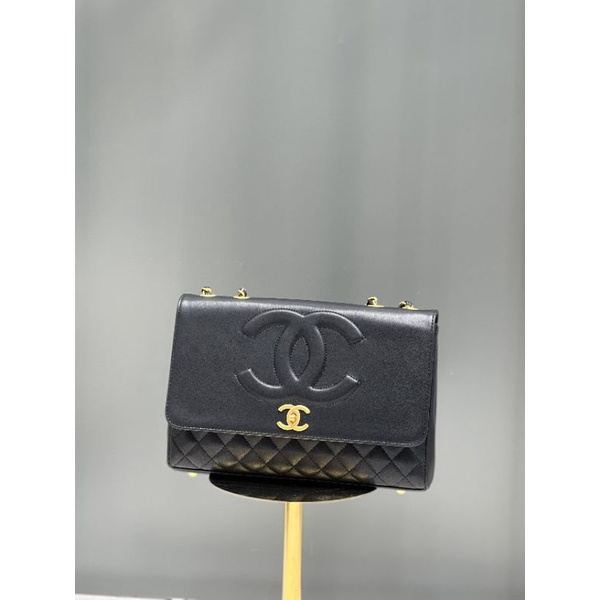 Túi xách nữ C.N FLAP da mịn sz32cm phụ kiện mạ vàng cổ fullbox