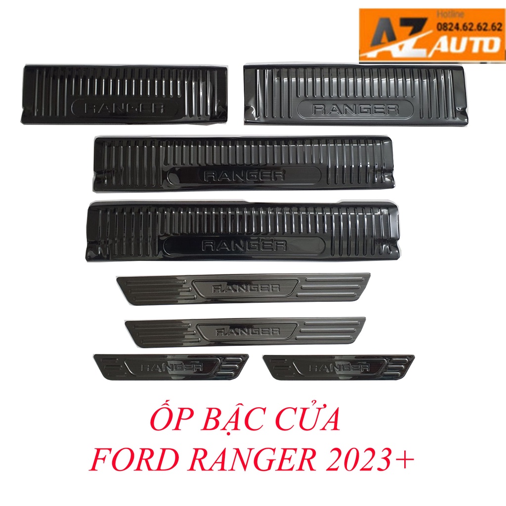 Ốp Bậc Cửa, Nẹp Bước Chân Xe Ford Ranger 2023 Titan Cao Cấp