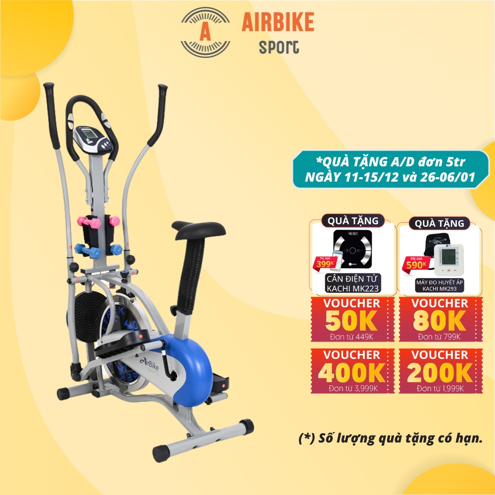 Xe đạp tập Orbitrack Air Bike MO-2085 - Có yên và đĩa xoay eo- Thanh lý trưng bày