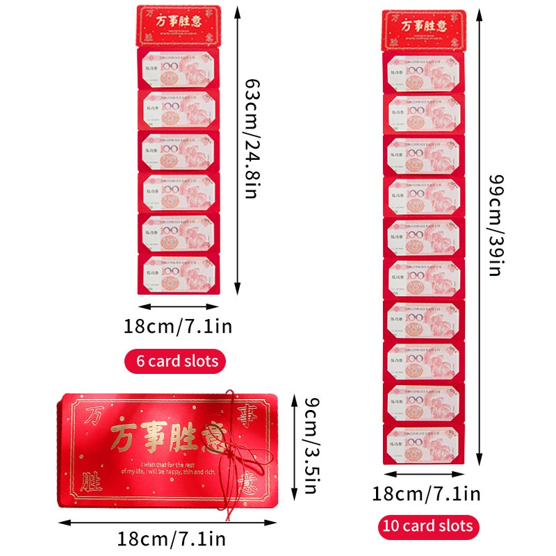 Bao Lì Xì 6 / 10 Ngăn Đựng Thẻ Tiện Dụng