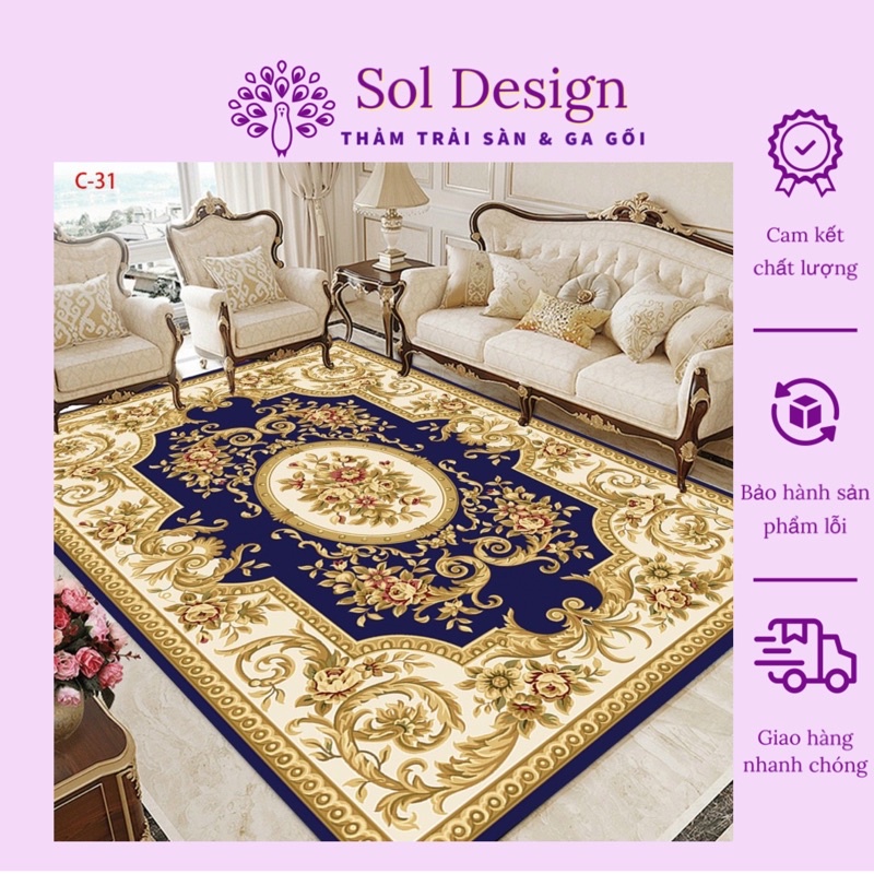 Thảm Bali trải sàn, thảm decor, thảm trải sàn phòng khách, ngủ, thảm trang trí có hạt cao su chống trượt