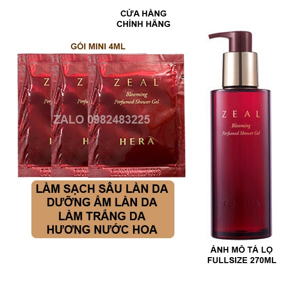 Gói sample sữa tắm hương nước hoa sang trọng quyến rũ ZEAL BLOOMING PERFUMED