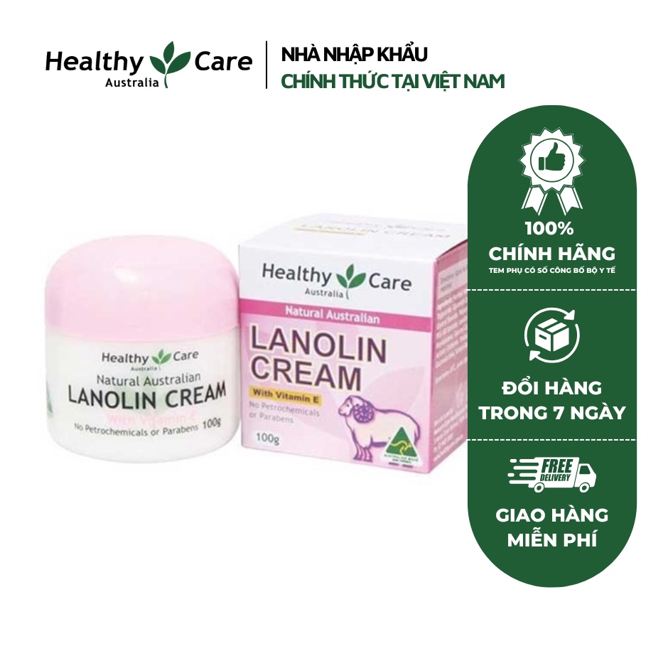 Kem nhau thai cừu Healthy Care Natural Lanolin – Vitamin E Cream