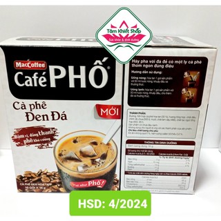 Cà phê đen đá maccoffee café phố 160g/10 gói