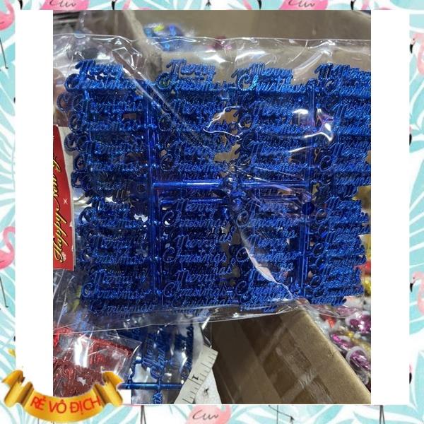 Set 24 chữ Merry Christmas trang trí cây thông, vòng Nguyệt quế, nhà cửa dịp Giáng Sinh