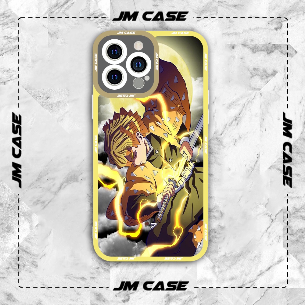Ốp lưng iphone cạnh vuông JMCase Zenitsu Anime Manga Kimetsu No Yaiba 7/7plus/8/8plus/x/xs/11/12/pro/max/plus/promax