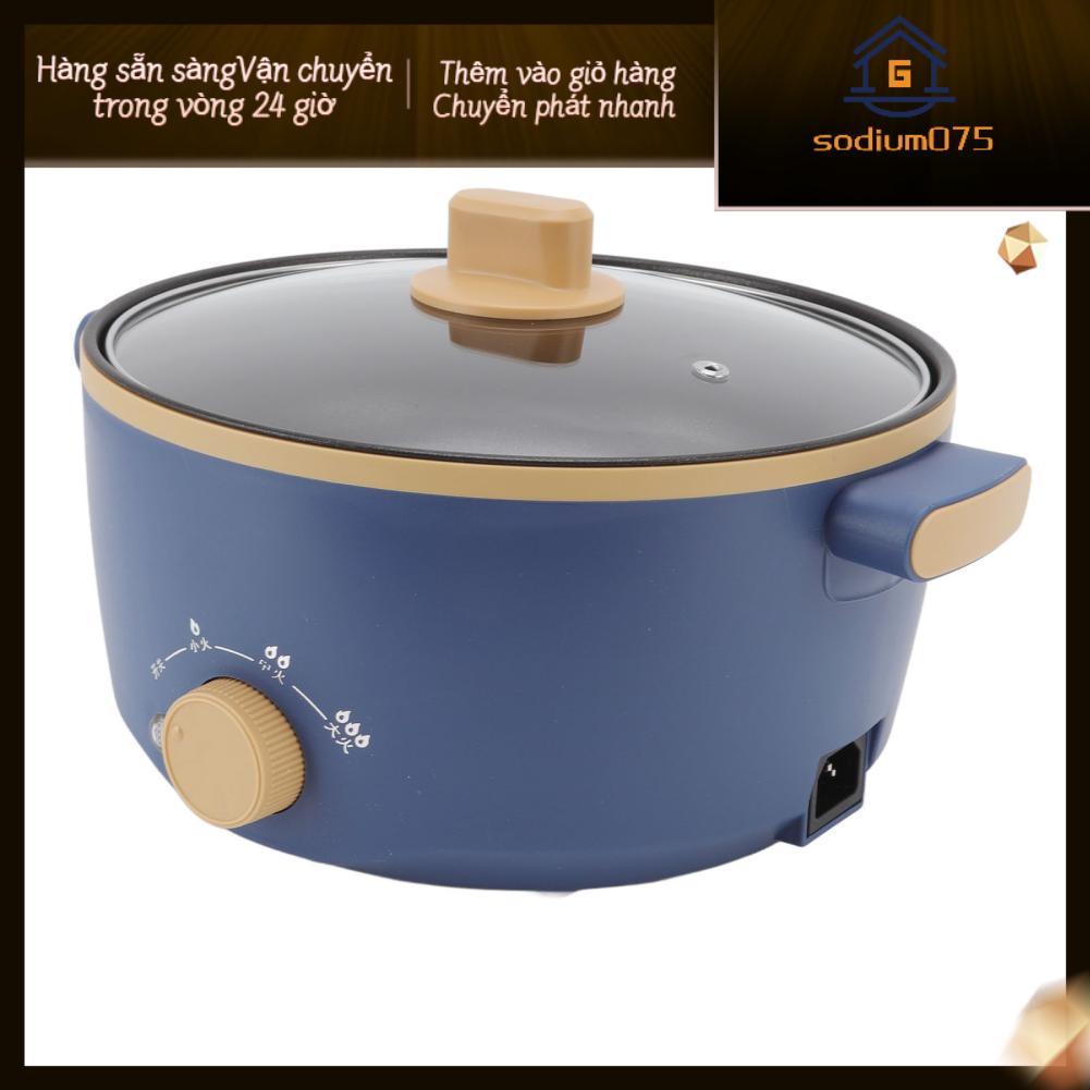 Sodium075 Bếp điện 800W 2.5L 3 điều khiển tốc độ Nồi đa chức năng một lớp