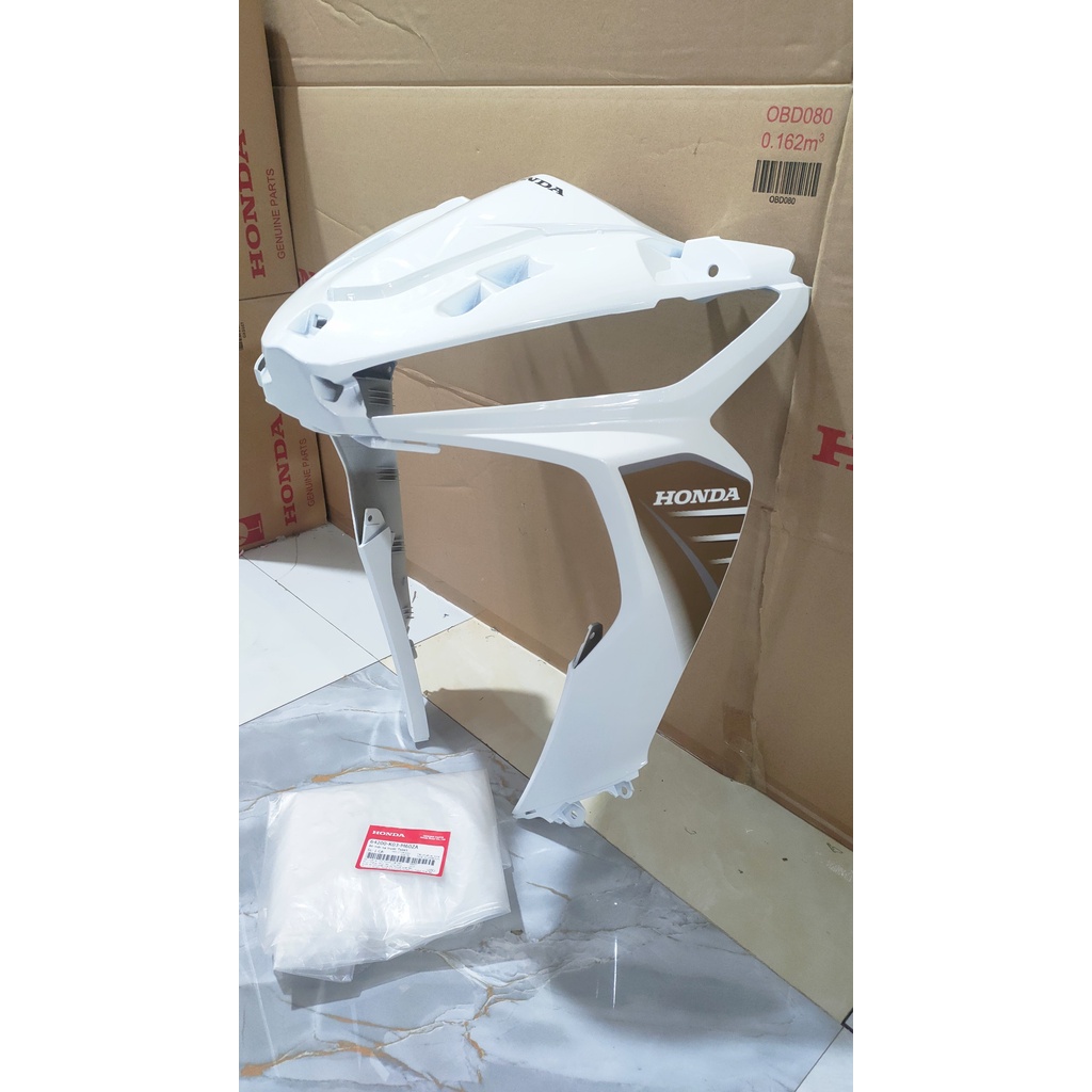 Bộ ốp trước - quây nạ trước HONDA WAVE RSX110 năm 2014 màu Trắng. NHB55 64200K03M60ZA