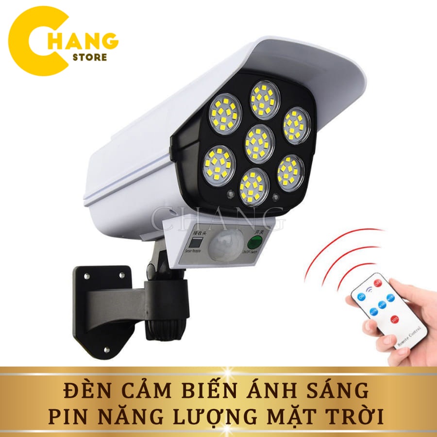 Đèn Năng Lượng Mặt Trời Giả Camera Chống Trộm - Có Điều Khiển Cảm Biến, Chống Nước Tiết Kiệm Điện